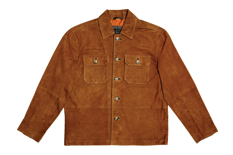 Yorkshire Lightweight Goat Suede Shirt Jacket - Snuff