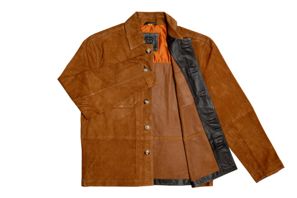Yorkshire Lightweight Goat Suede Shirt Jacket - Snuff