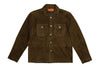 Yorkshire Lightweight Goat Suede Shirt Jacket - Olive