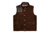 Northumberland Lightweight Goat Suede Vest - Walnut