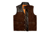 Northumberland Lightweight Goat Suede Vest - Walnut