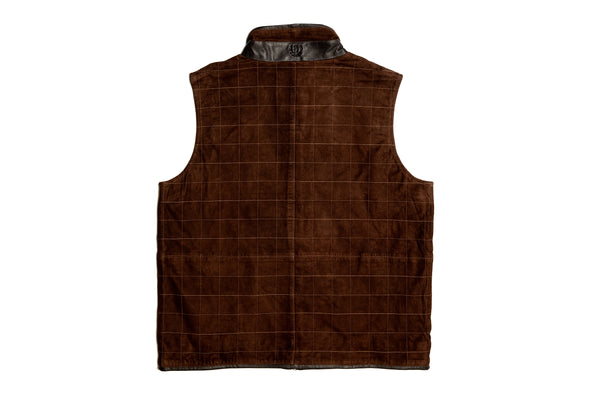 Northumberland Lightweight Goat Suede Vest - Walnut
