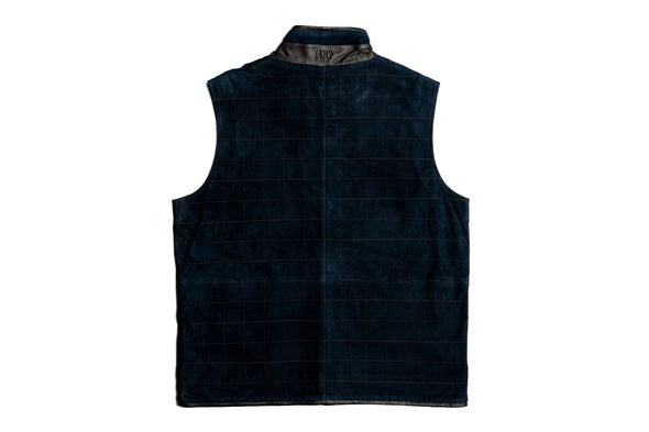 Northumberland Lightweight Goat Suede Vest - Navy