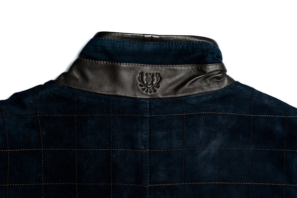 Northumberland Lightweight Goat Suede Vest - Navy
