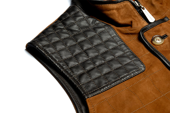 Northumberland Lightweight Goat Suede Vest - Snuff