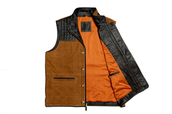 Northumberland Lightweight Goat Suede Vest - Snuff