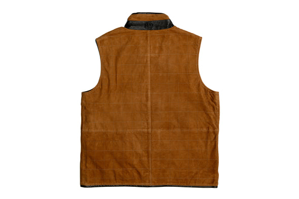 Northumberland Lightweight Goat Suede Vest - Snuff