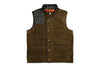 Northumberland Lightweight Goat Suede Vest - Olive