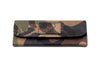 Sarasota Italian Saddle Leather Eyeglass Case - Grey Camo