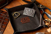 Windsor Alligator Grain Leather Dresser Valet - Walnut