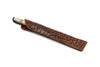 Signature Alligator Grain Leather Pen Sheath - Chestnut