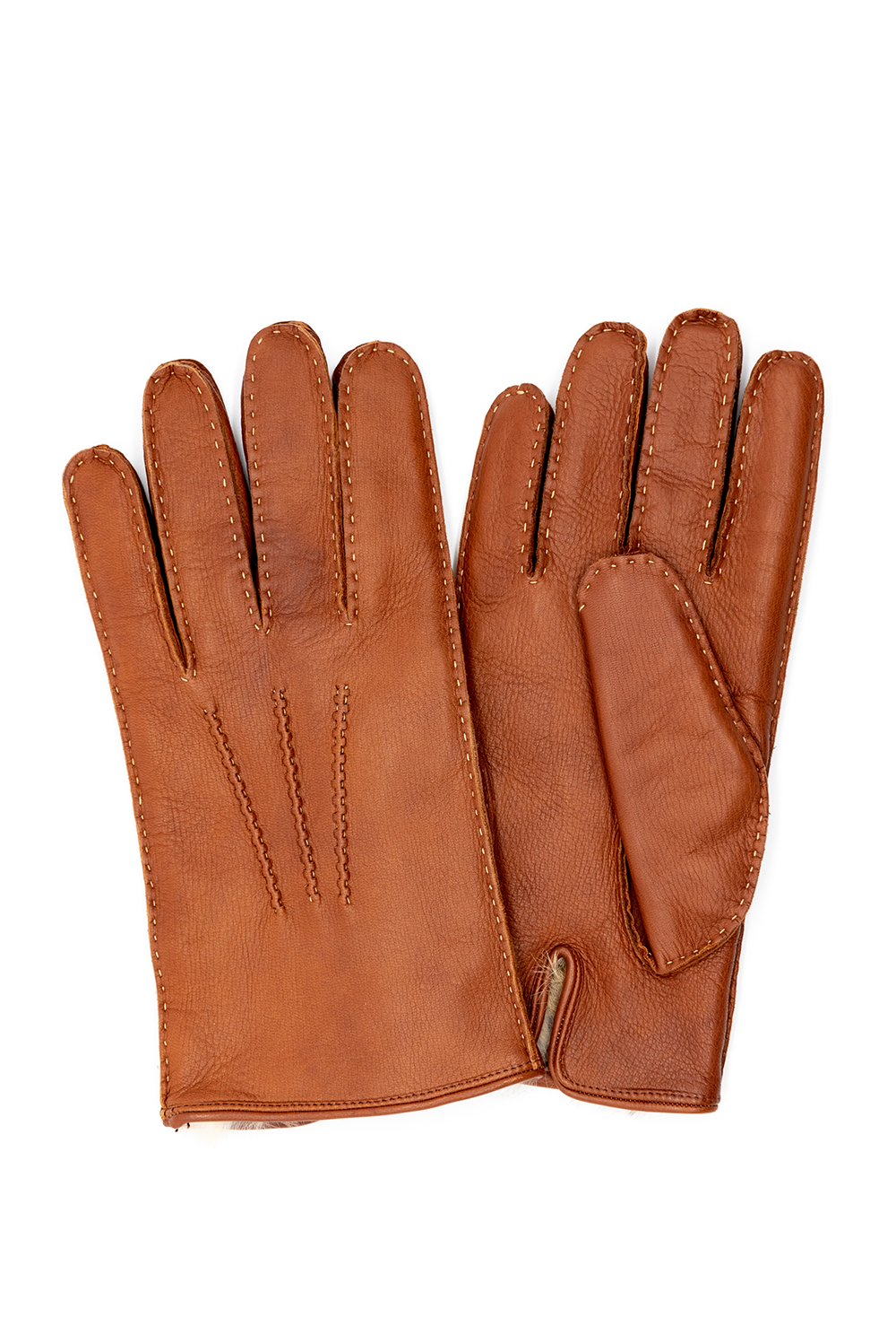 Native American Deerskin Gloves - Russet