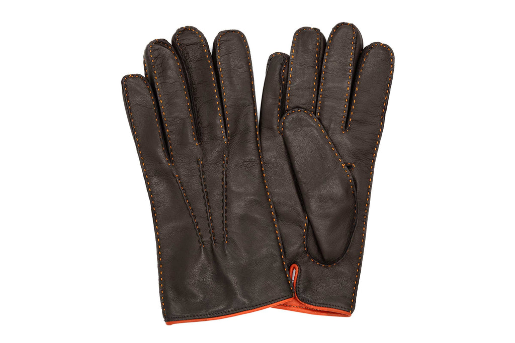 Classic Italian Lamb Gloves - Walnut