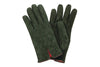 Quilted Italian Lamb Suede Gloves - Hunter Green