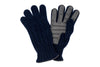 Cashmere Cable Lamb Gloves - Navy