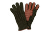 Cashmere Cable Lamb Gloves - Pine