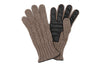 Cashmere Cable Lamb Gloves - Oatmeal