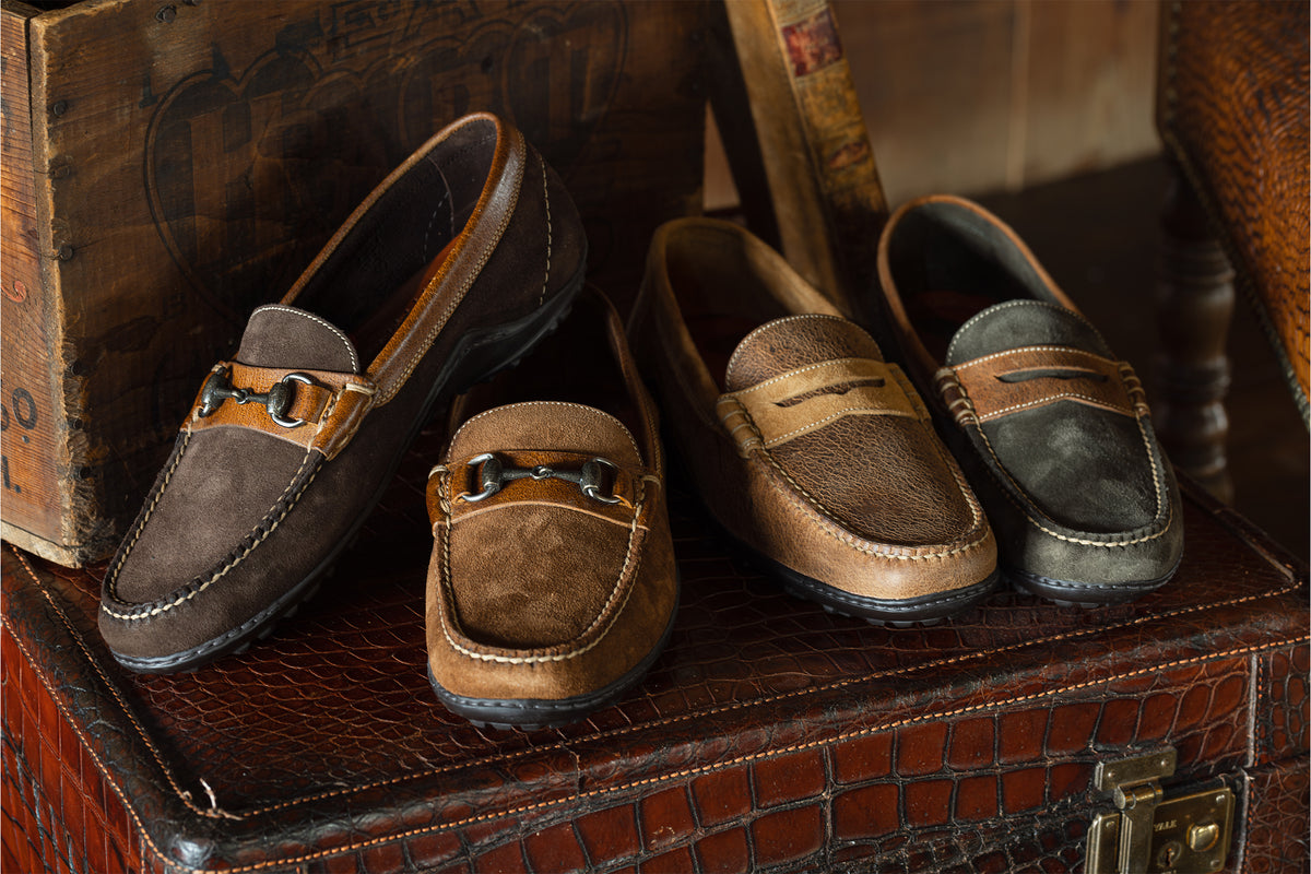 Bill Safari Kudu Suede Horse Bit Loafers-Tobacco | Martin Dingman