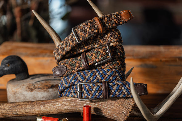 Como Braided Italian Linen and Elastic Belts