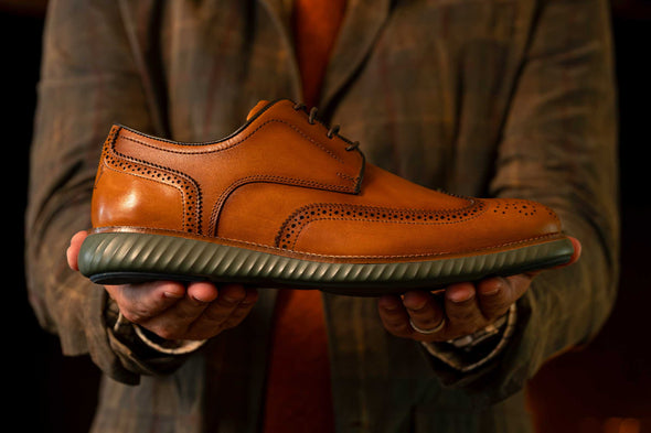 CountryAire Saddle Leather Wingtip - Pecan
