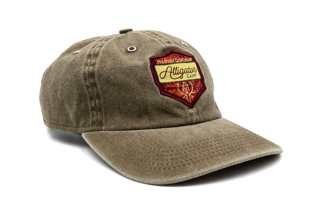 Twill Country Cap - Pine with "Martin Dingman Alligator Camp" appliqued