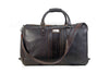 Front view of Lexington Tumbled Saddle Leather Duffel in the color Chocolate