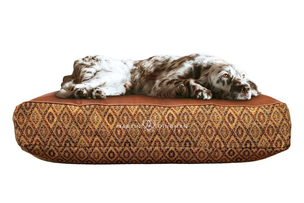 The Royal Large Dog Bed - Camel Tapestry