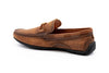 BERMUDA PEBBLE GRAIN BRAIDED BIT LOAFERS - OLD SADDLE - back