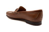 Maxwell Saddle Leather Braided Knot Loafers - Cigar - back view