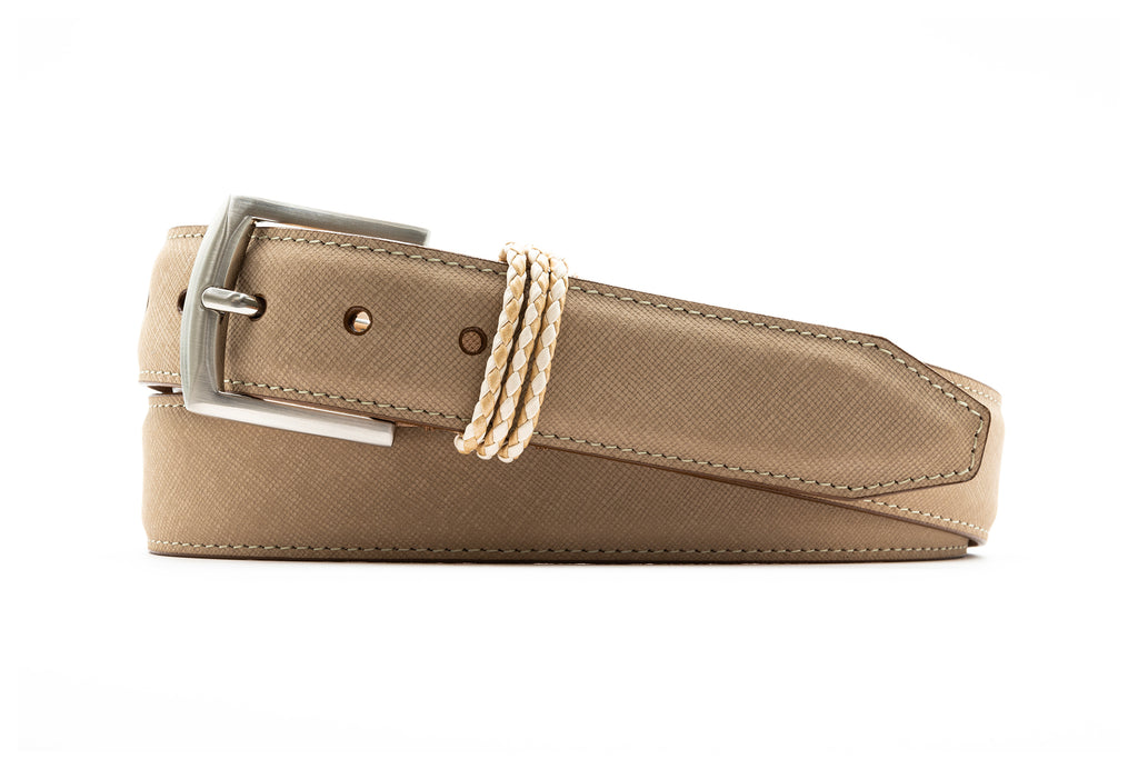 bermuda braid nubuck belt - sand