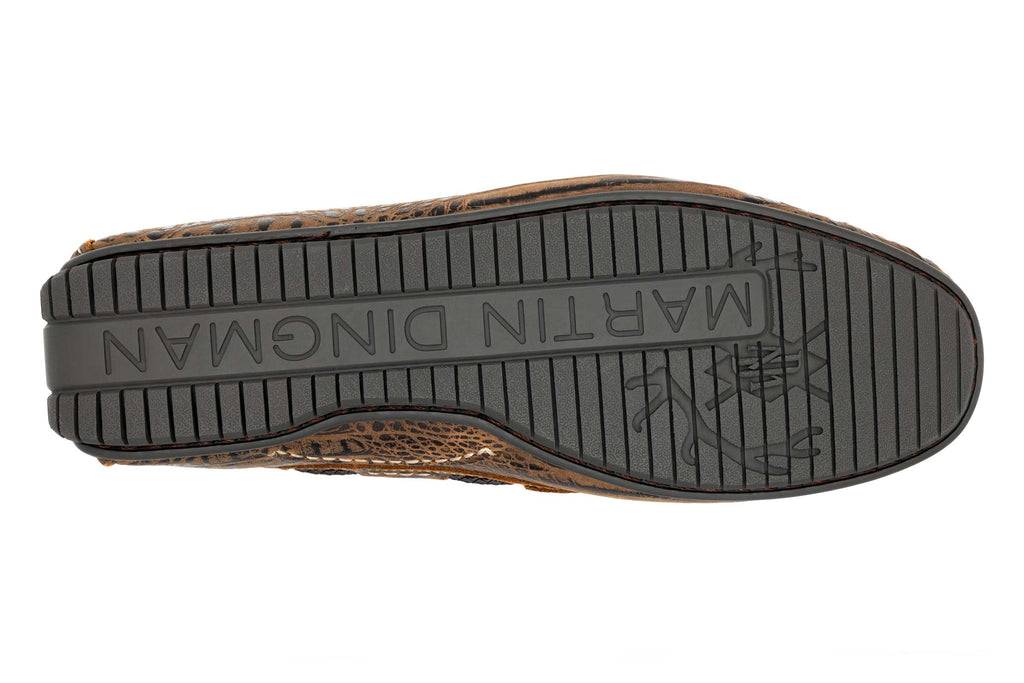 Bermuda Crocodile Grain Braided Bit Loafers - Burnt Pecan - Bottom