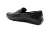 Bermuda Saddle Leather Penny Loafers - Black - Back