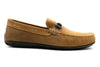 Bermuda Suede Horse Bit Loafers - Khaki - Side