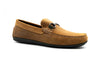 Bermuda Suede Horse Bit Loafers - Khaki - Side