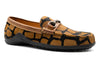 Bill "Hair On" Giraffe Print Leather Horse Bit Loafers - Giraffe - Side