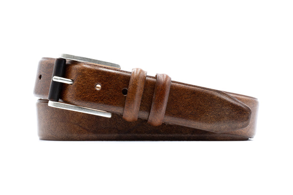 Hadley Hand Finished Italian Saddle Leather Belt - Oak