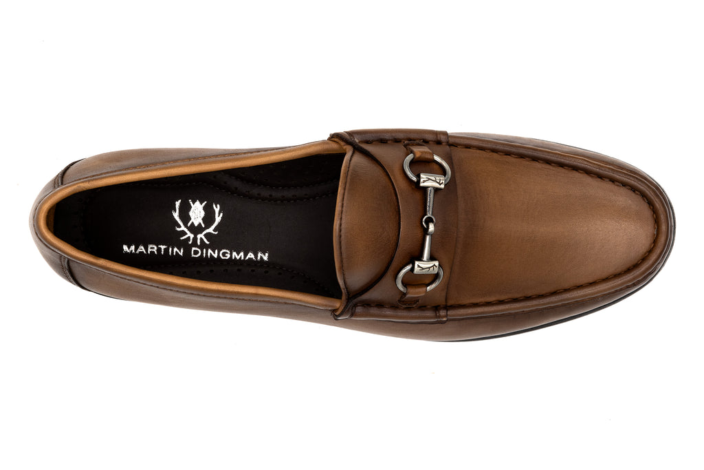 Addison Calf Leather Horse Bit Loafers - Brandy - insole