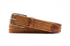 Lexington Braided Italian Saddle Leather and Elastic Belt - Palomino