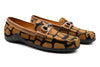 Bill "Hair On" Giraffe Print Leather Horse Bit Loafers - Giraffe