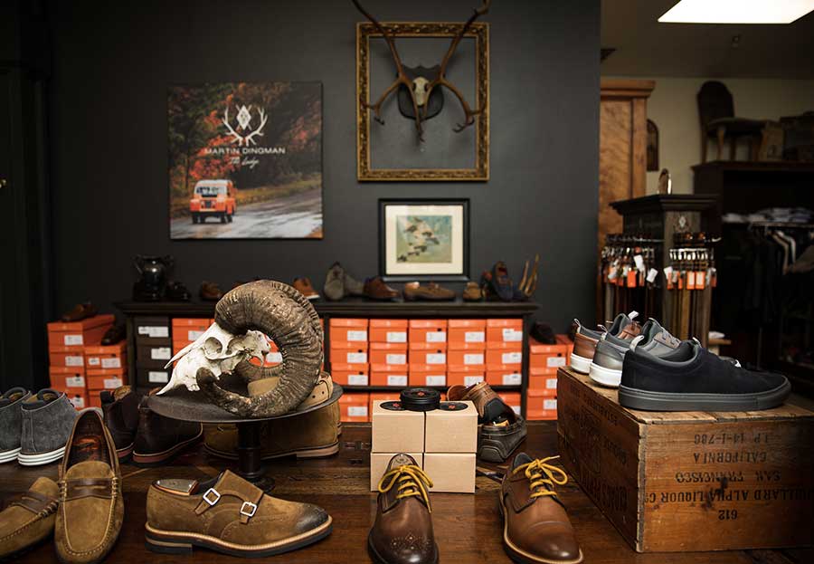 Martin Dingman shoes showcased at a Lodge