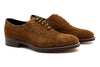 Tuscan Italian Calf Suede Leather Cap Toe - Snuff