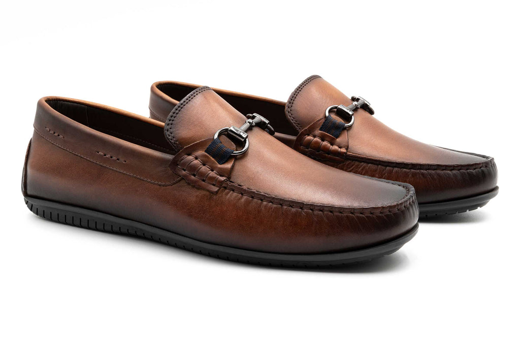 Bermuda Saddle Leather Horse Bit Loafers - Whiskey