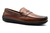 Bermuda Saddle Leather Penny Loafers - Whiskey - Side