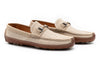 Monte Carlo Suede Horse Bit Driving Loafers - Bone