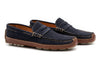 Monte Carlo Suede Penny Driving Loafers - Navy