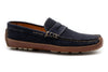 Monte Carlo Suede Penny Driving Loafers - Navy