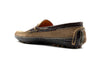 Monte Carlo Suede Penny Loafers - Earth - Back