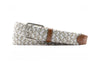 Newport Italian Woven Rayon Elastic Belt - Cream Multi