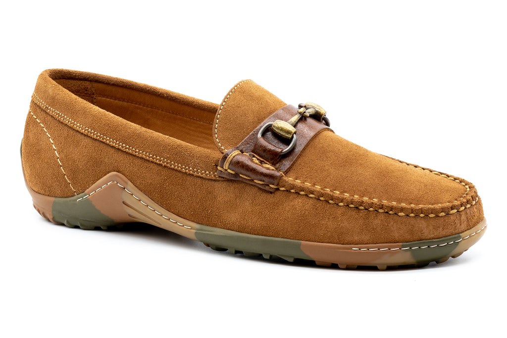 Bill Suede Horse Bit Loafers - French Roast - side