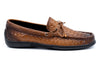 JAMESON CALF SKIN BOW TIE LOAFERS - PECAN - Side view